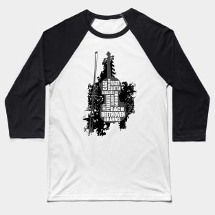 Violin and Composers Baseball T-Shirt